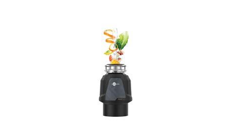 InSinkErator Premium 700 SR con scarti alimentari sopra l'imbocco del lavello